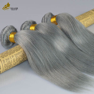 100% Vierge Ombre Extensions de cheveux humains Invisi Ruban gris