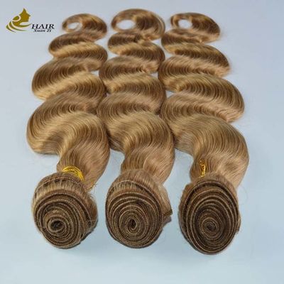 Corps ondulé Ombre bouclée Extensions de couleur brune Cheveux tissés