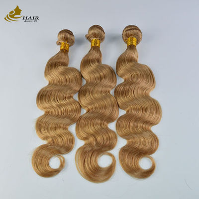 Corps ondulé Ombre bouclée Extensions de couleur brune Cheveux tissés