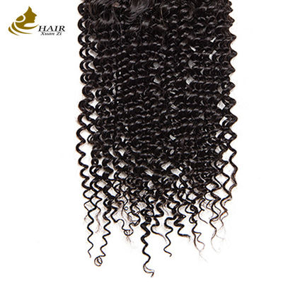 Fermeture brésilienne 4x4 en dentelle de cheveux humains Fermeture Swiss Kinky Curly
