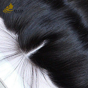 Couverture en dentelle suisse, brun clair, 13x4 cheveux humains vierges