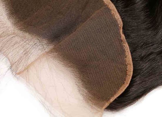 Couverture en dentelle suisse, brun clair, 13x4 cheveux humains vierges