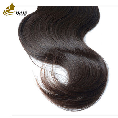 Bourgogne Rémy péruvien Extensions de cheveux humains Boucles de tissage avec fermeture
