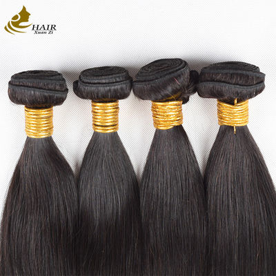 Boucle de cheveux humains brésiliens Rémy droit avec fermeture frontale en dentelle