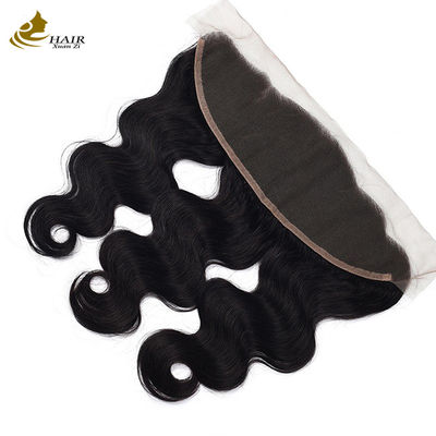 Base en soie, cheveux humains, fermeture en dentelle, corps frontale