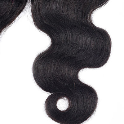 Base en soie, cheveux humains, fermeture en dentelle, corps frontale