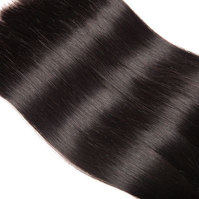 Non transformé 3 faisceaux de cheveux vierges faisceaux de cheveux humains couleur naturelle avec fermeture