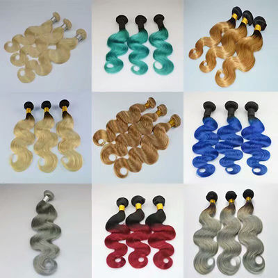 Indienne Remy Ombre Boucles de cheveux humains Extensions Couleur personnalisée