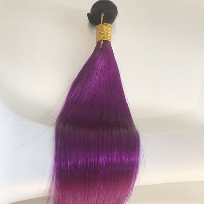 1B Violet Ombré Extensions de cheveux humains en paquets, trame de cheveux Remy