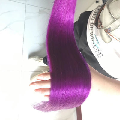 613 Couleur Ombre Extensions de cheveux humains Boîtes de tissage 1B Pourpre