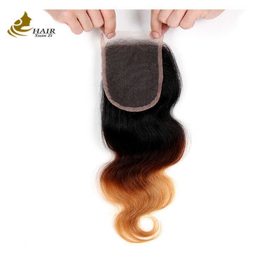 Prix d'usine Ombre Extensions de cheveux humains 1b/4/27 cheveux brésiliens vierges Body Wave Bundles avec fermeture