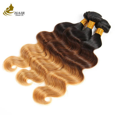 Prix d'usine Couleur Ombre 1b/4/27 cheveux brésiliens vierges Body Wave Bundles avec fermeture
