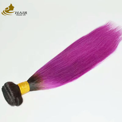 Couleur rose douce Ombre tissage extensions de cheveux lignes droites