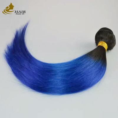 Fille brésilienne brute Ombre Extensions de cheveux humains Boîtes bleu 1B