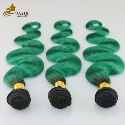 Couleur verte lisse Ombre Extensions de cheveux humains 8 pouces-30 pouces