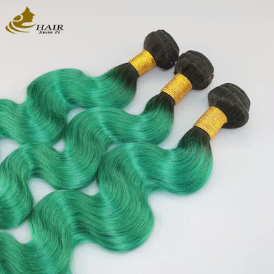Couleur verte lisse Ombre Extensions de cheveux humains 8 pouces-30 pouces