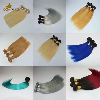 Couleur verte lisse Ombre Extensions de cheveux humains 8 pouces-30 pouces