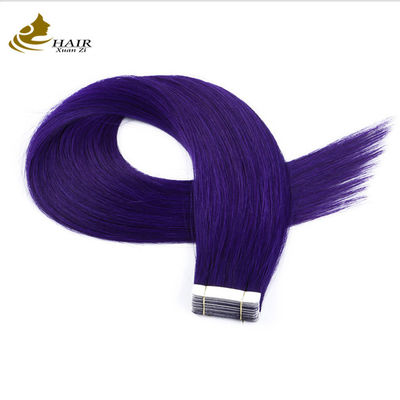 Tape à double traction brésilienne dans les extensions de cheveux 30 pouces violet