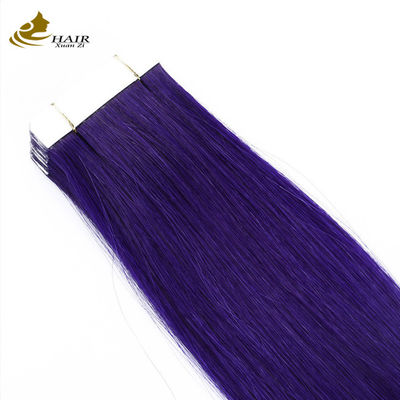 Tape à double traction brésilienne dans les extensions de cheveux 30 pouces violet