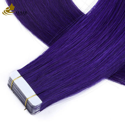 Tape à double traction brésilienne dans les extensions de cheveux 30 pouces violet