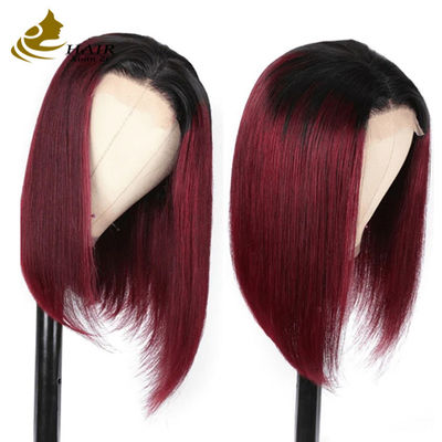 Pré-pluqué courte bob perruques cheveux humains 8 pouces non blanchis