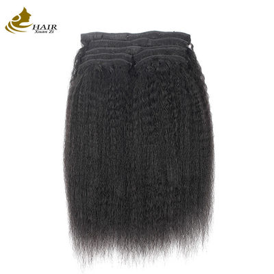Clip de cheveux naturel Kinky droit dans les extensions de cheveux 30 pouces OEM