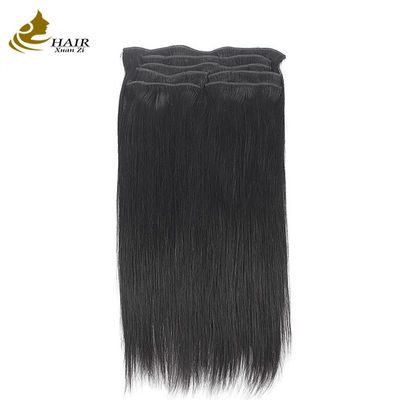 Cheveux longs et lisses brésiliens tissés Noir Auburn Poils humains en boucle