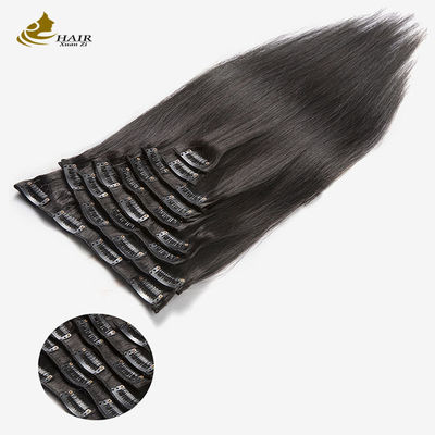 Cheveux longs et lisses brésiliens tissés Noir Auburn Poils humains en boucle