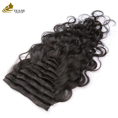 Extensions de cheveux bouclés à clipser 18 pouces 100% cheveux humains Body Wave pour cheveux noirs