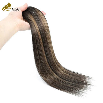 Coupe de cheveux invisible droite Extensions de cheval humaine Couleur piano
