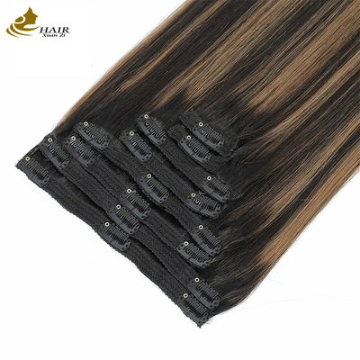 Coupe de cheveux invisible droite Extensions de cheval humaine Couleur piano