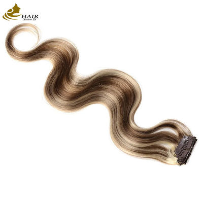 Tissue malaisienne sans couture Clip dans les extensions de cheveux lisse et doux