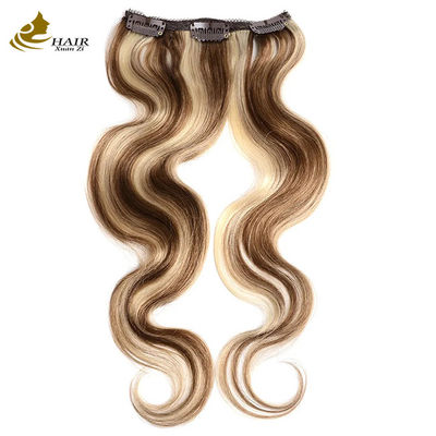 Tissue malaisienne sans couture Clip dans les extensions de cheveux lisse et doux