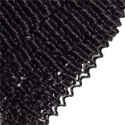 Texte bouclée Afro Kinky Boucles de cheveux vierges ondulées Boucles de cheveux humains Tissus