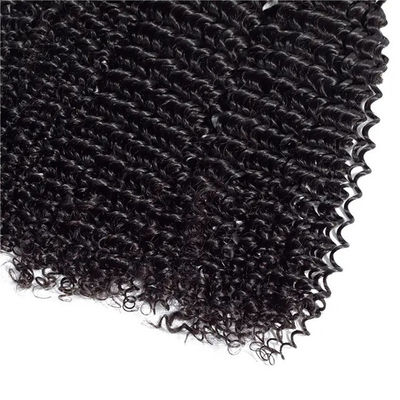 Texte bouclée Afro Kinky Boucles de cheveux vierges ondulées Boucles de cheveux humains Tissus