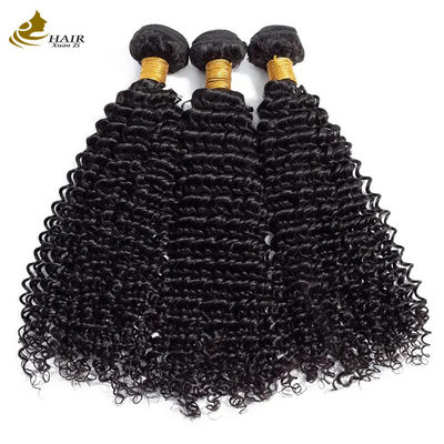 Texte bouclée Afro Kinky Boucles de cheveux vierges ondulées Boucles de cheveux humains Tissus