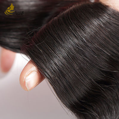 9A Indiens vierges de la trame de cheveux humains avec fermeture OEM