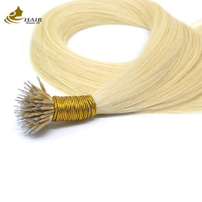 18 pouces nano-anneau extensions de cheveux humains kératine U-tip personnalisé