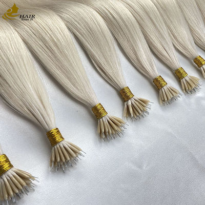 18 pouces nano-anneau extensions de cheveux humains kératine U-tip personnalisé
