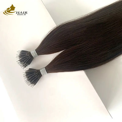 0.5g Extensions de cheveux à kératine pré-liées Noir naturel Soyeux droit
