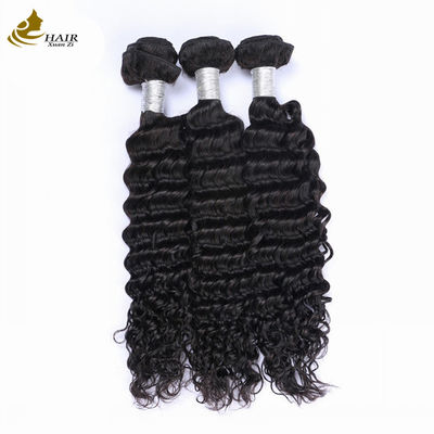 Des boucles de cheveux naturels noirs 100% vierges avec fermeture