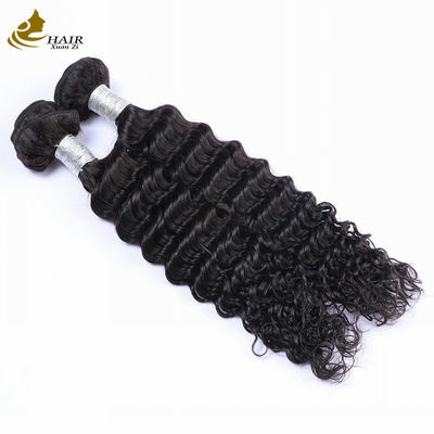 Des boucles de cheveux naturels noirs 100% vierges avec fermeture
