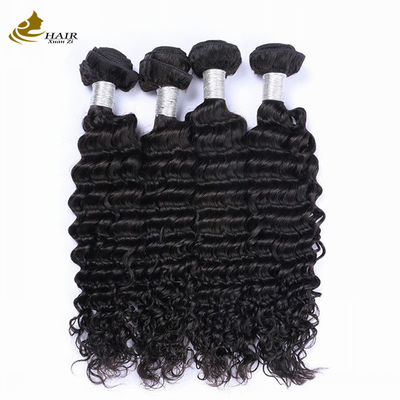 Des boucles de cheveux naturels noirs 100% vierges avec fermeture