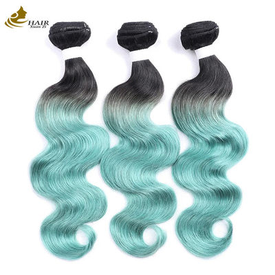 Grade 12A Brésilien 613 Boucles de cheveux humains 1B Vert