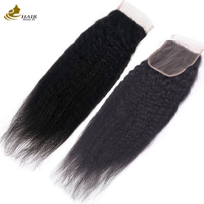 Boucle de cheveux humains brésiliens avec fermeture 8A/9A/10A