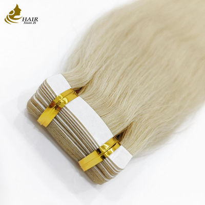 Ruban de platine kératine tissé par le brésilien Remy PU dans les extensions de cheveux humains