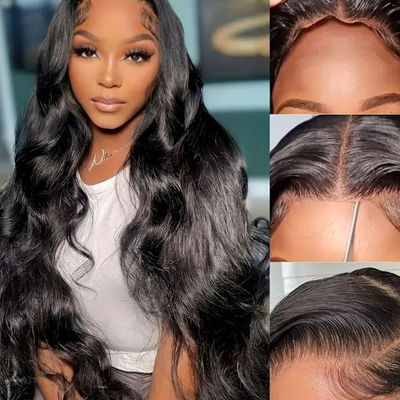 Perruques de cheveux humains sur mesure sans colle Vente de perruque de dentelle