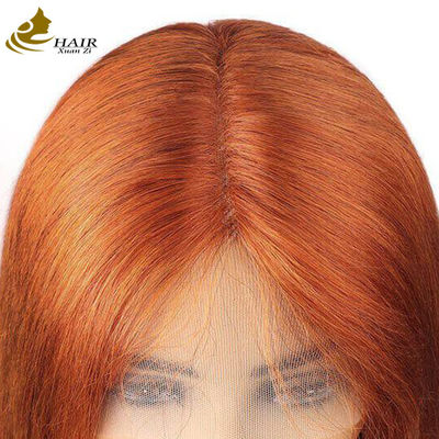 Orange Ginger 100 cheveux humains vierges vague lâche perruques personnalisées cheveux humains