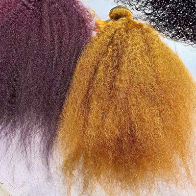 Vente en gros Ombre Extensions de cheveux humains Brésilien Kinky Droite Yaki Boucles de cheveux tissés