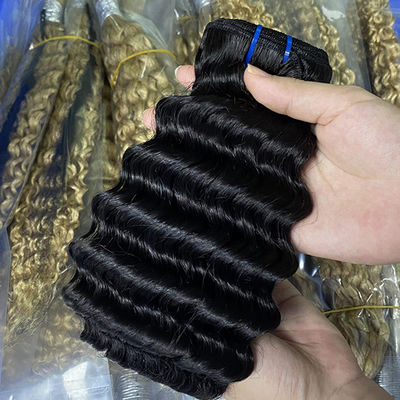 Cheveux humains bruts, vagues profondes, cheveux brésiliens